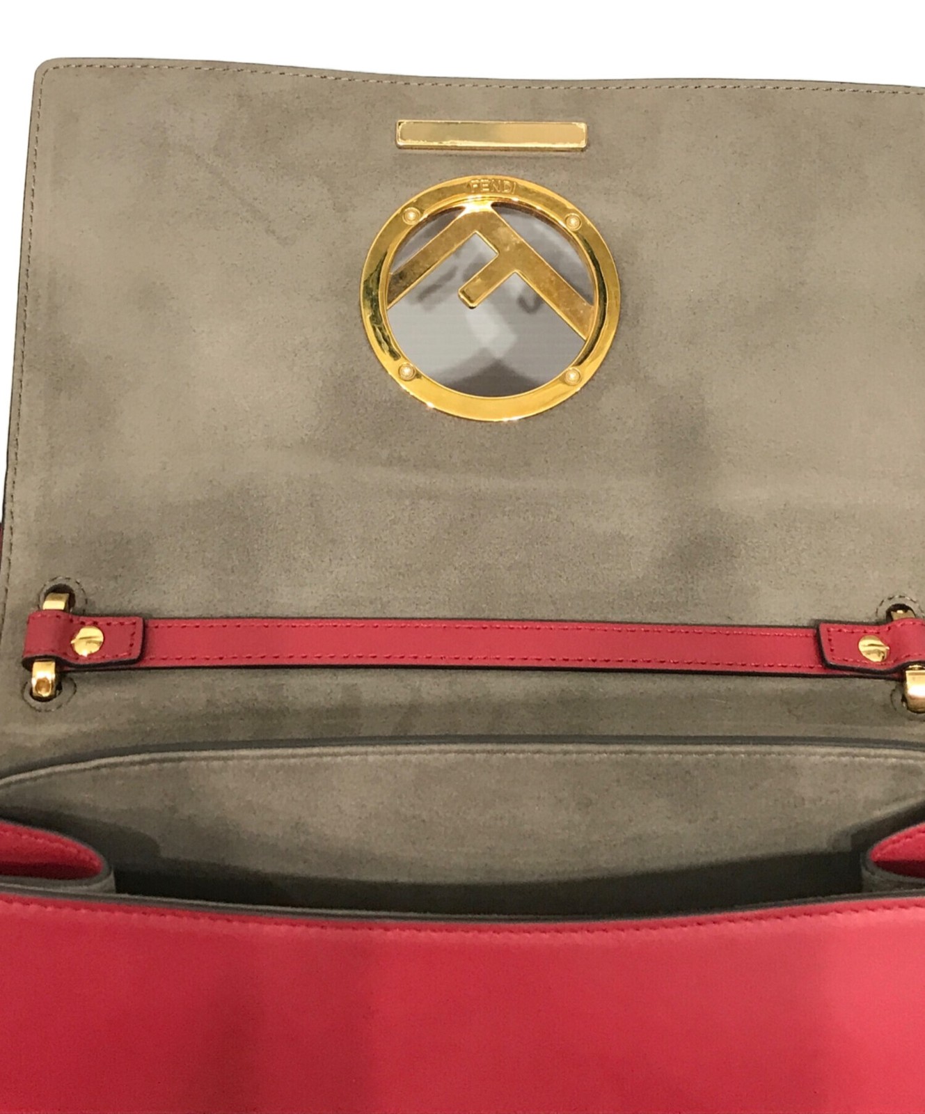 Fendi 2-Way 8BT284 Red Shoulder Bag #TFB4231