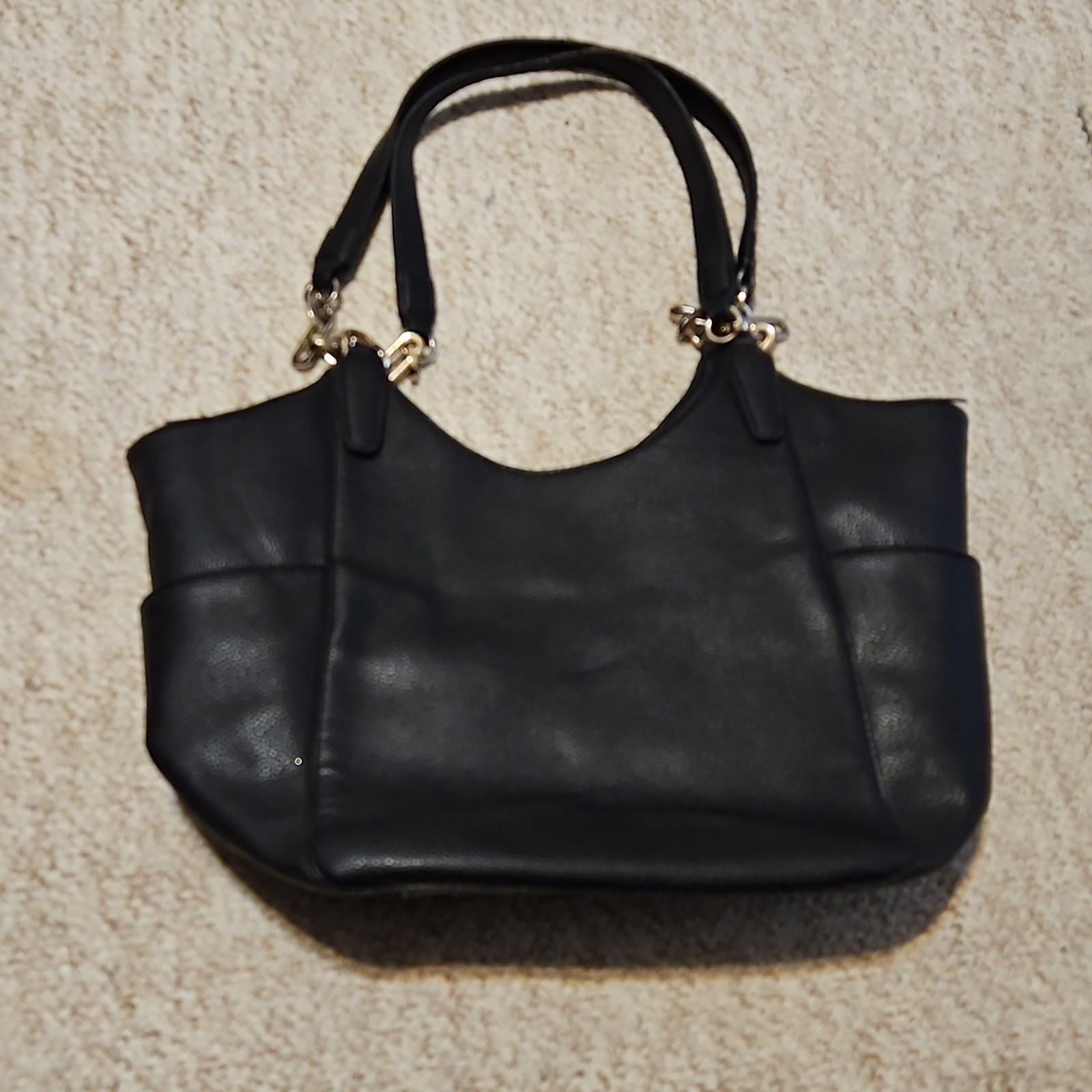 ​SevenDays Lifestyle & Dreams Black Vegan Leather Tote Bag Handbag