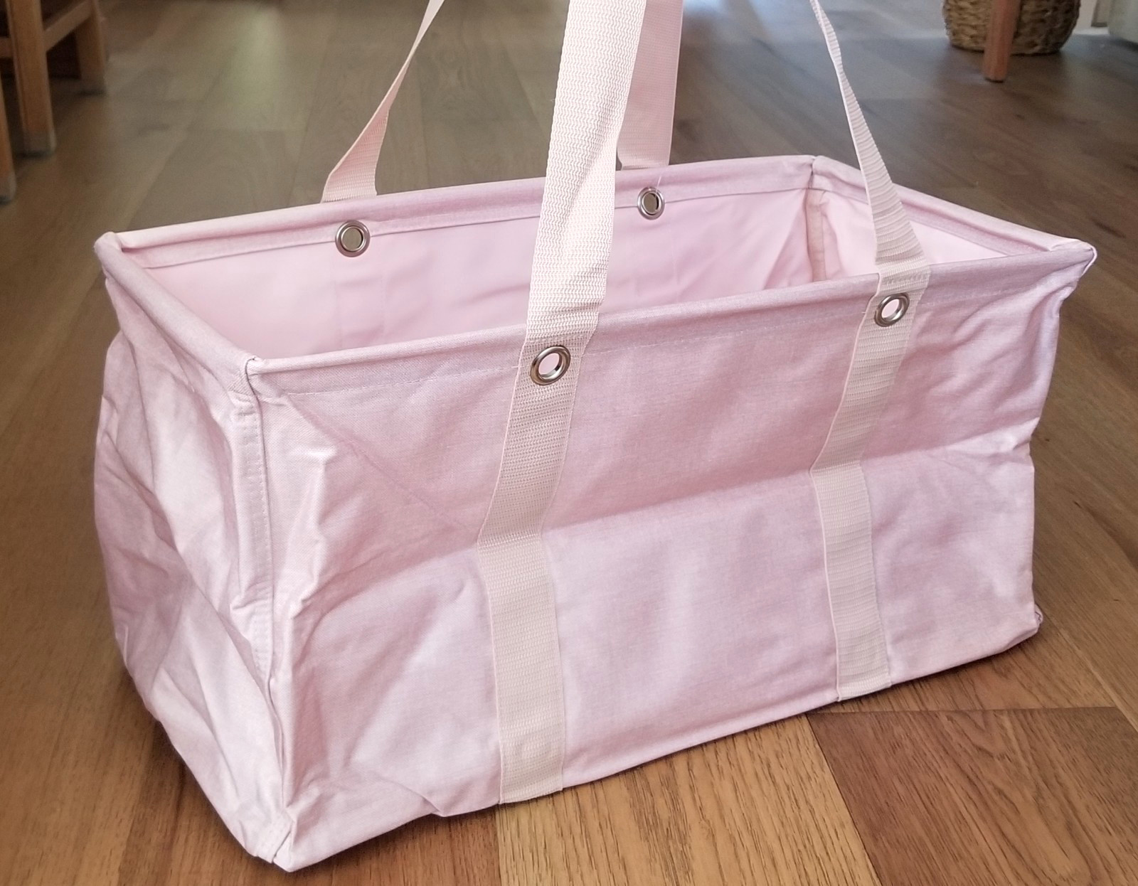 New in Package! Thirty One LARGE Utility Tote Rose Blush Metallic Shimmery 31