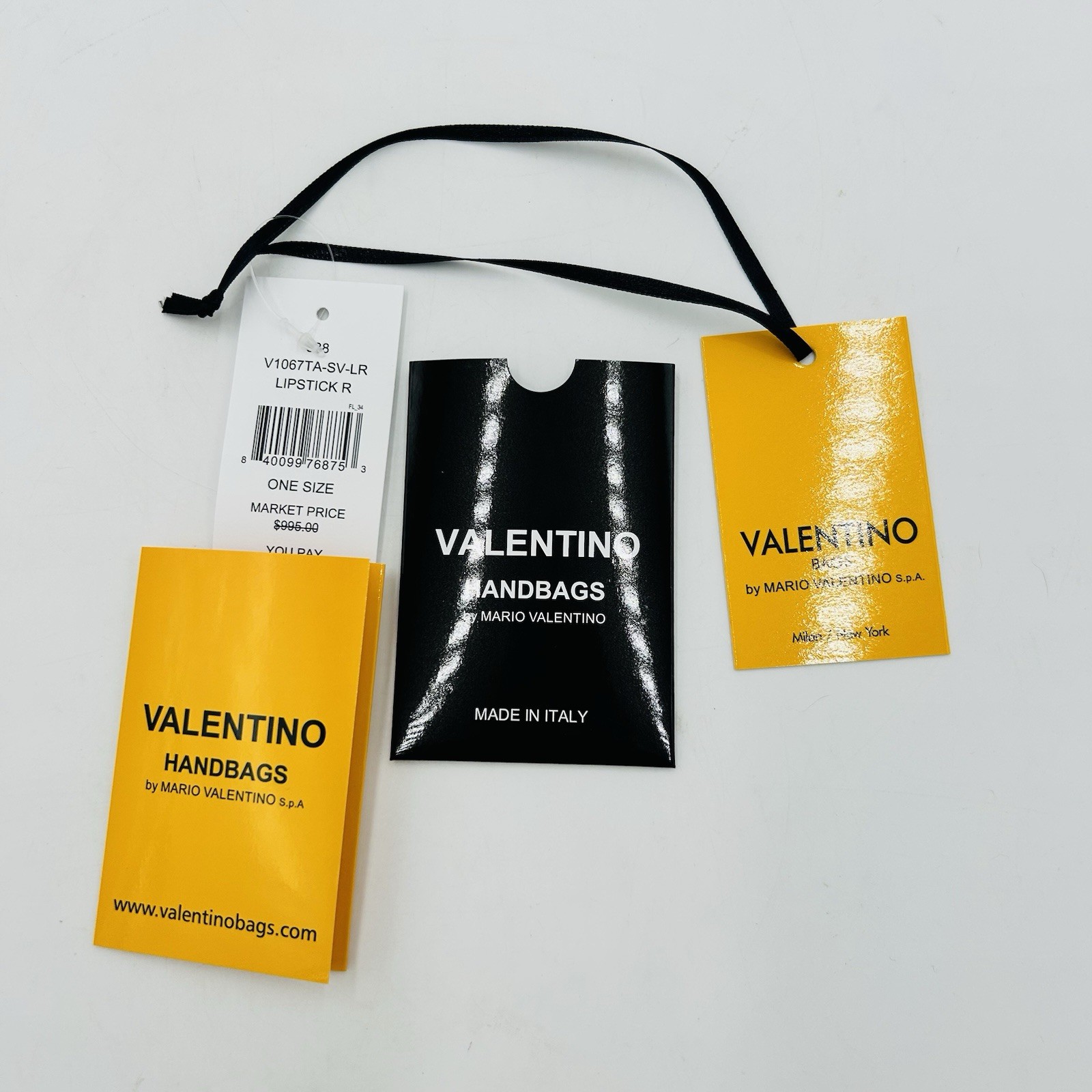 Valentino By Mario Valentino Alice Signature Lipstick Red Gold Shoulder Bag