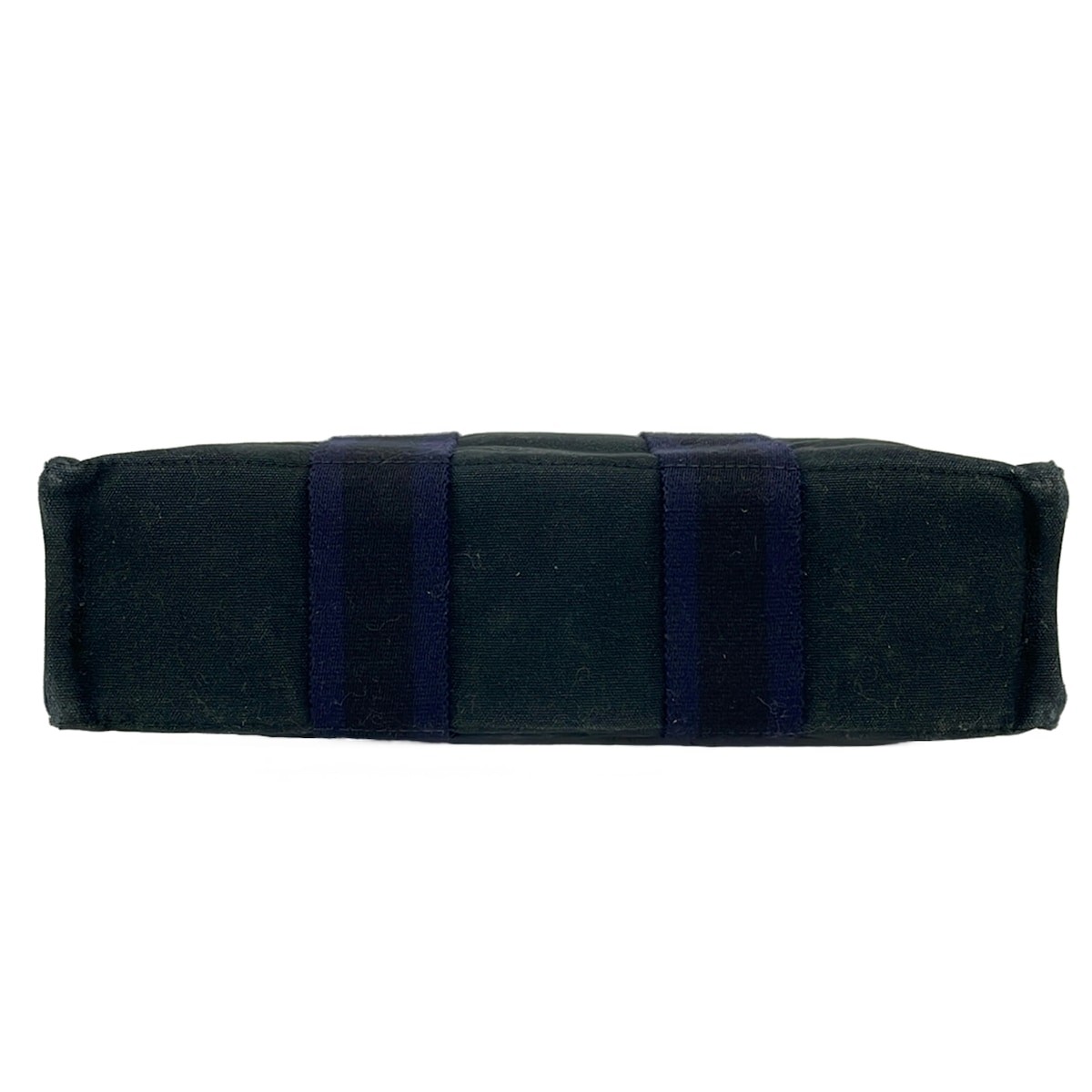 HERMES Fourre Tout Tote PM Black Navy Canvas None Tote Bag