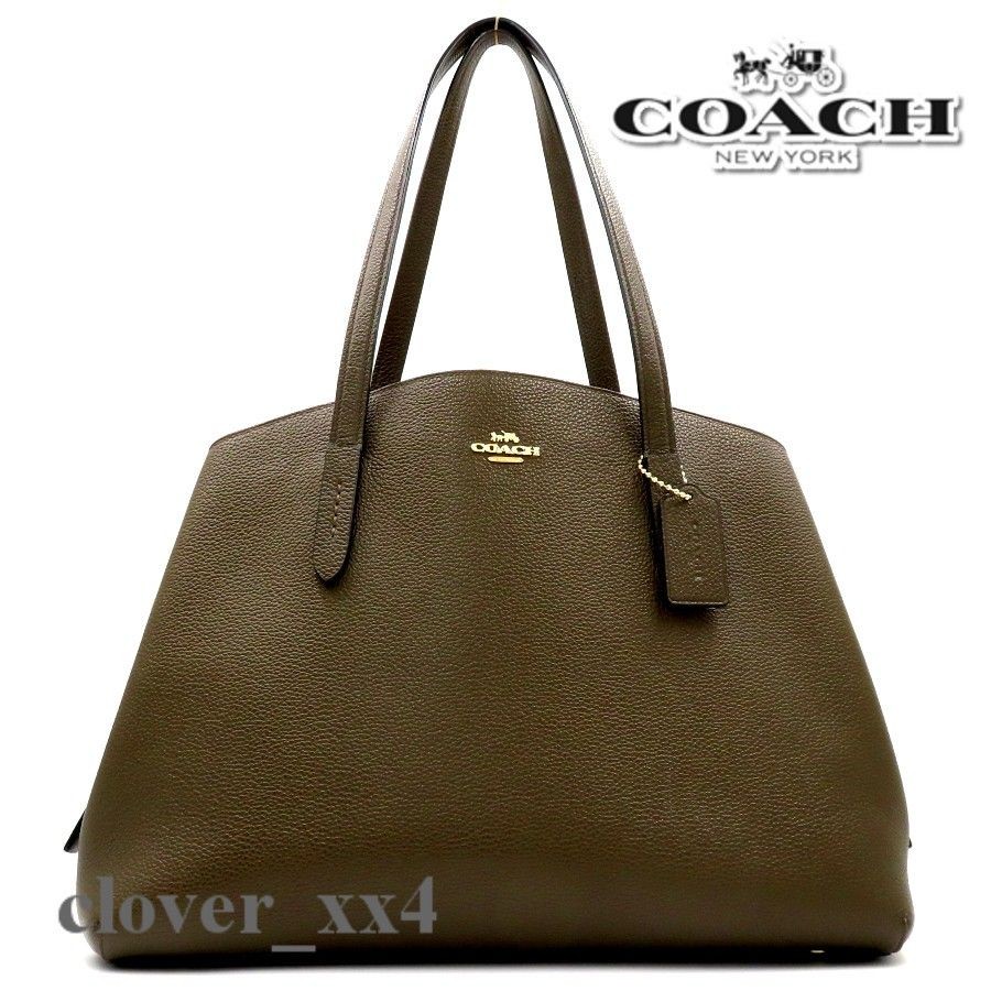 Excellent condition A4 size COACH Tote Bag Leather Brown Large Capacity A4 File