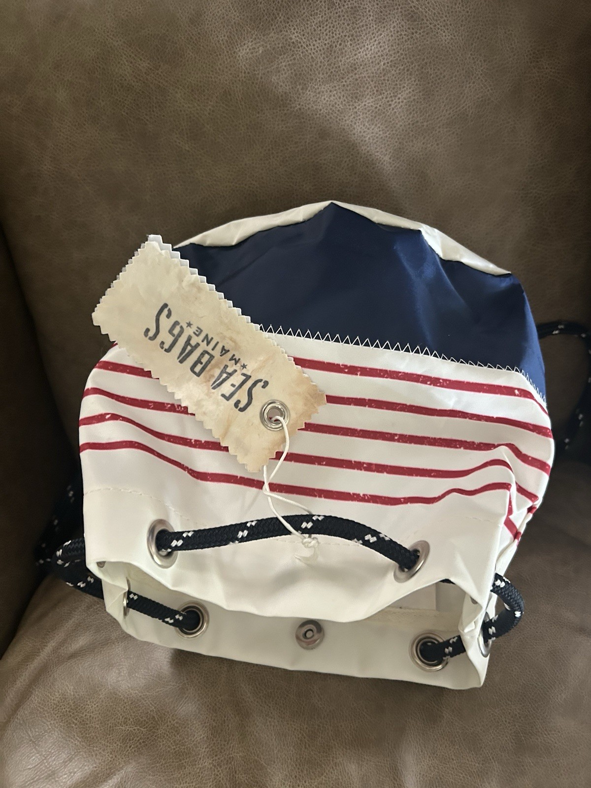 Sea Bags Maine Recycled Sail Double Strap Bag- Retail $120-New with Tags