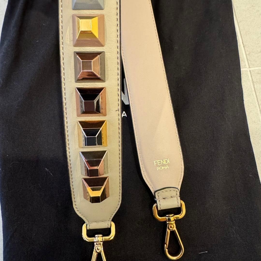 FENDI Chain Bag Strap with Studs 80cm x 4cm Bag Strap Shoulder Bag