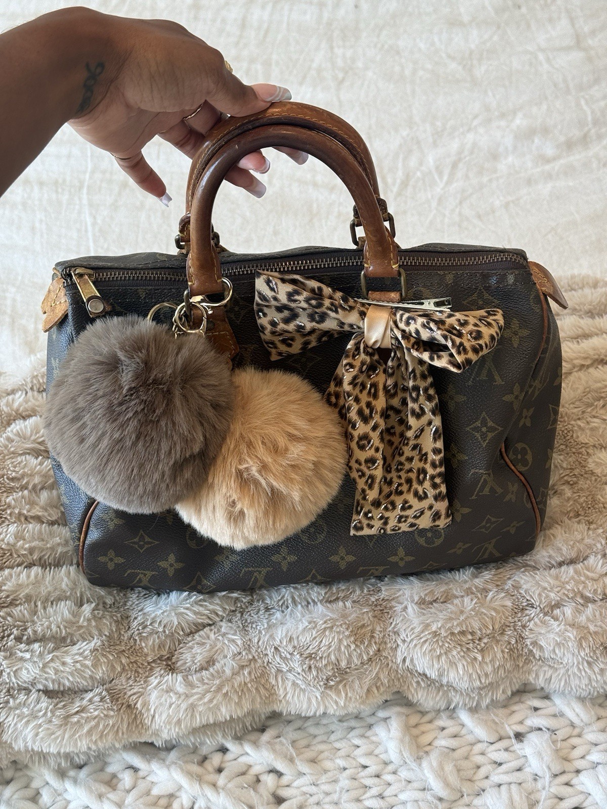 Louis Vuitton Speedy Monogram Shoulder Bag 30 Brown Canvas