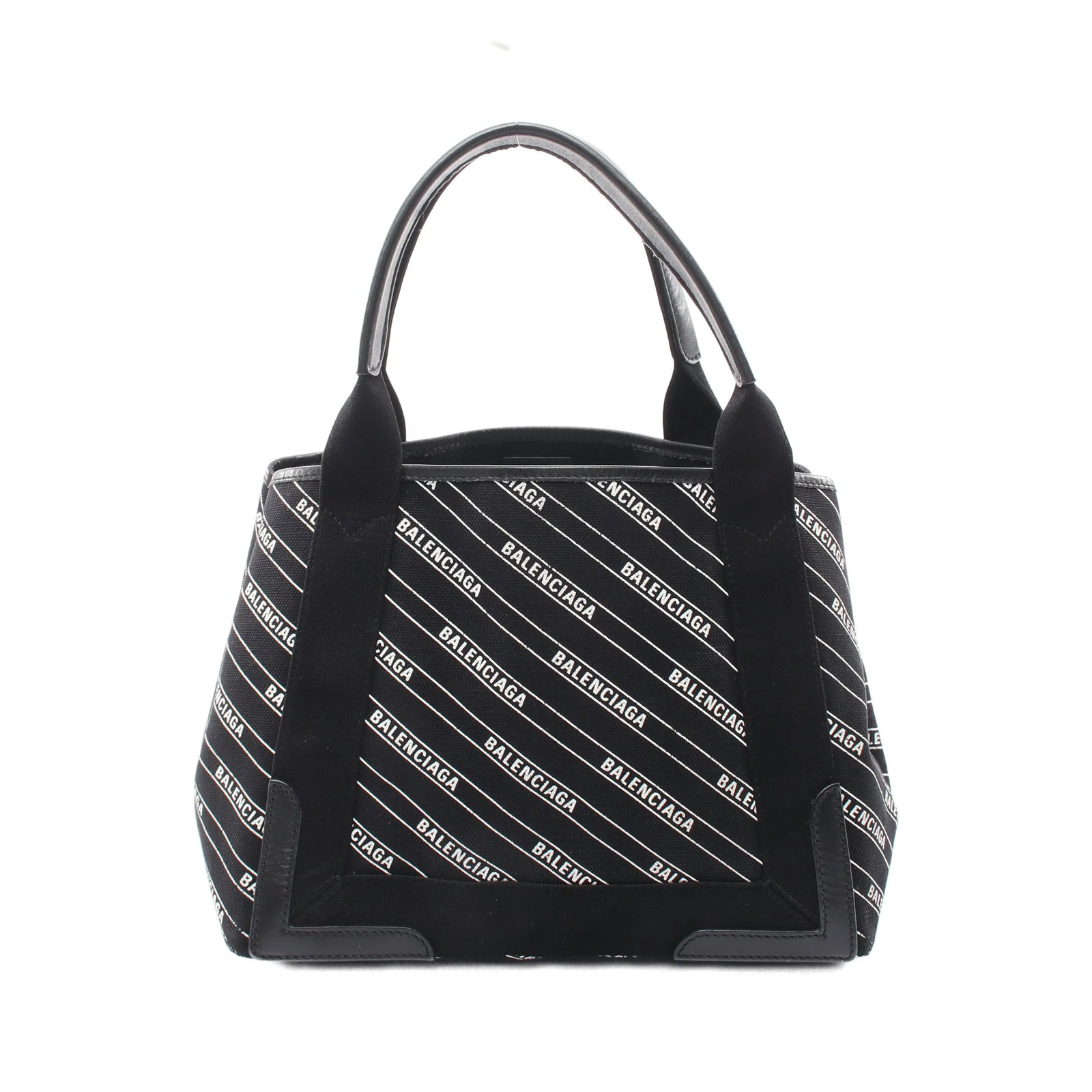 Balenciaga NAVY CABAS S Cabas Tote Bag Black Leather #RCB9545