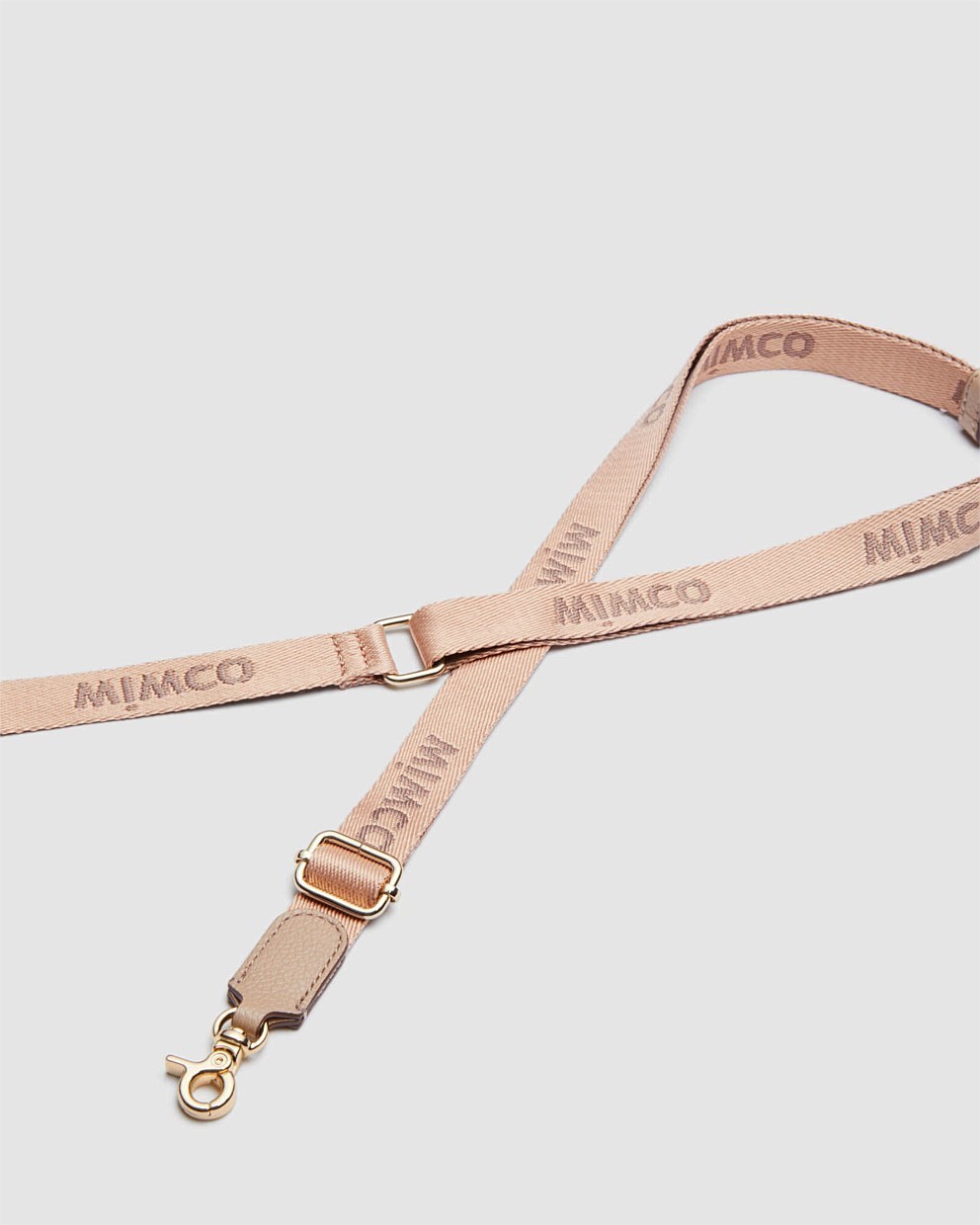 MIMCO Tech Webbing Bag Strap in Almond Light Gold – RRP $49.95 – 100% Genuine