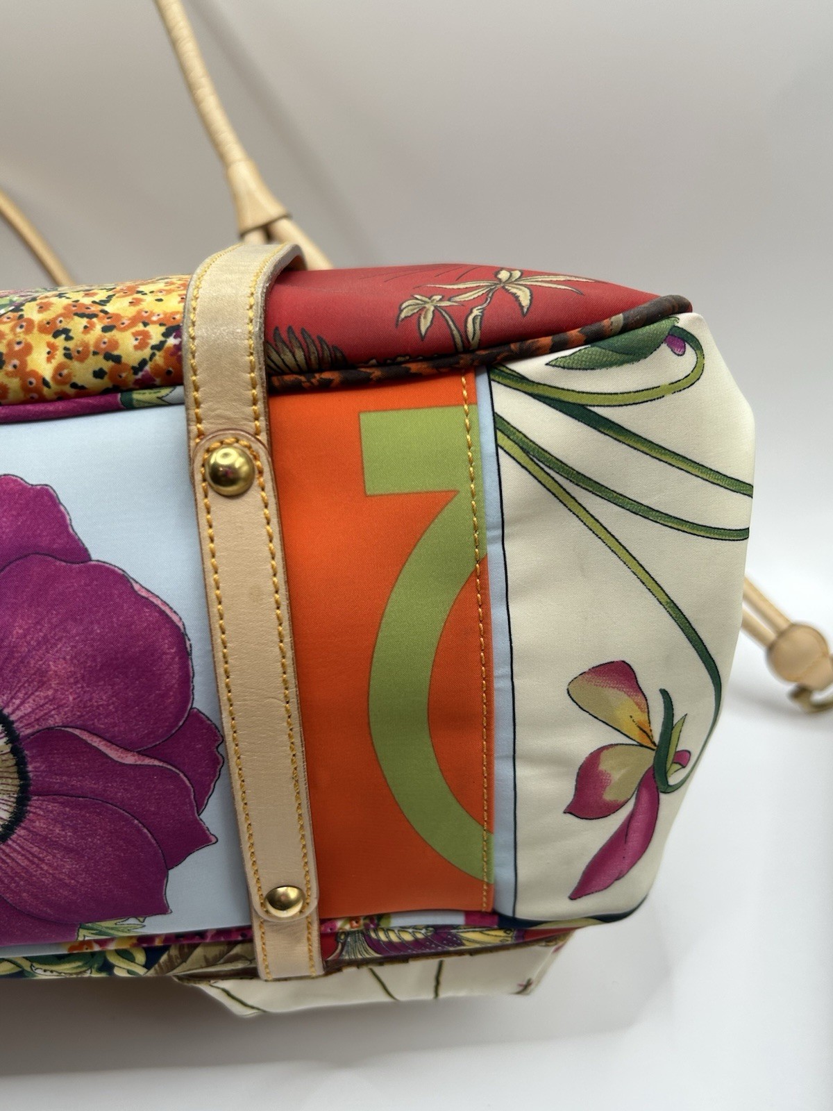 Salvatore Ferragamo Fiera Multicolor Floral Satchel