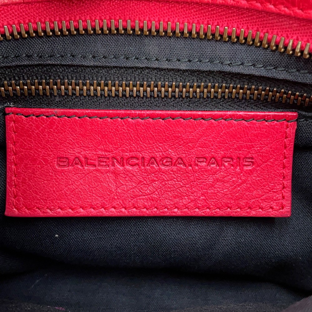 BALENCIAGA Classic Mini City Leather Red 300295D94JT5765