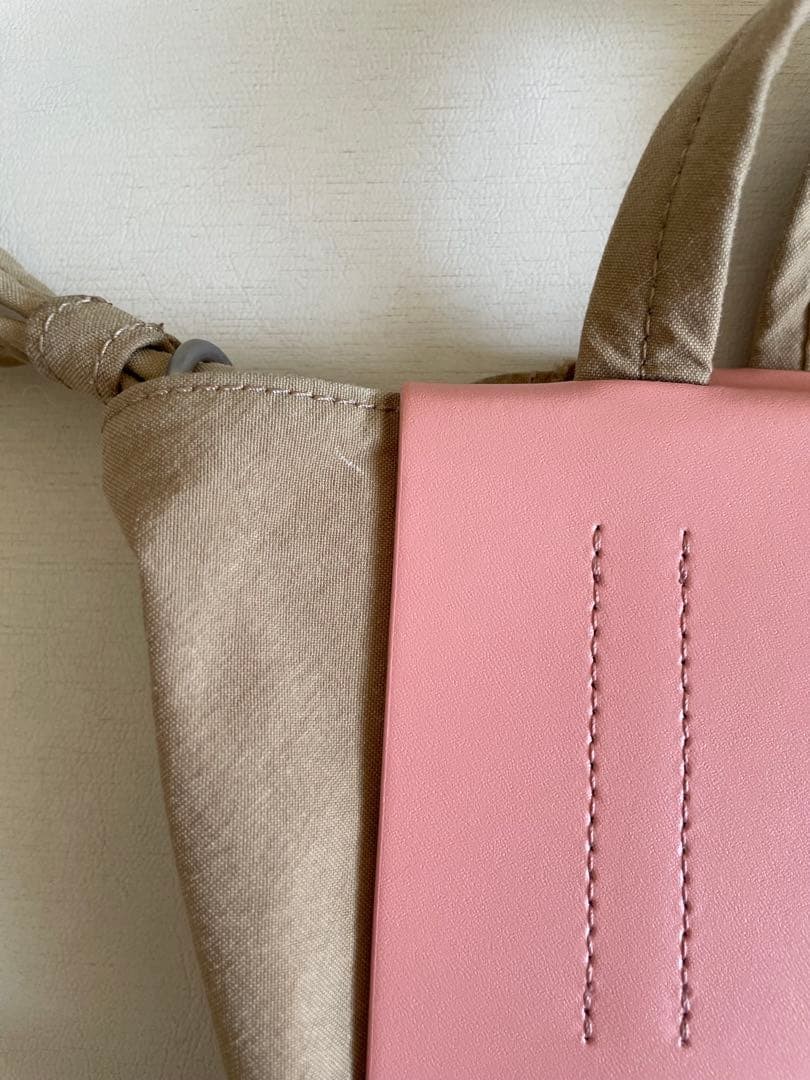 Acne Studios Shoulder Bag Pink Beige Leather Fabric Flap Pre-owned Women’s