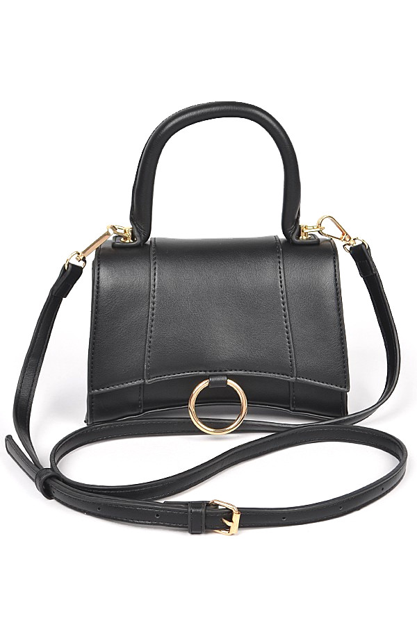 BNWT Brand New Vegan Leather Top Handle Convertible Crossbody Clutch Swing Bag