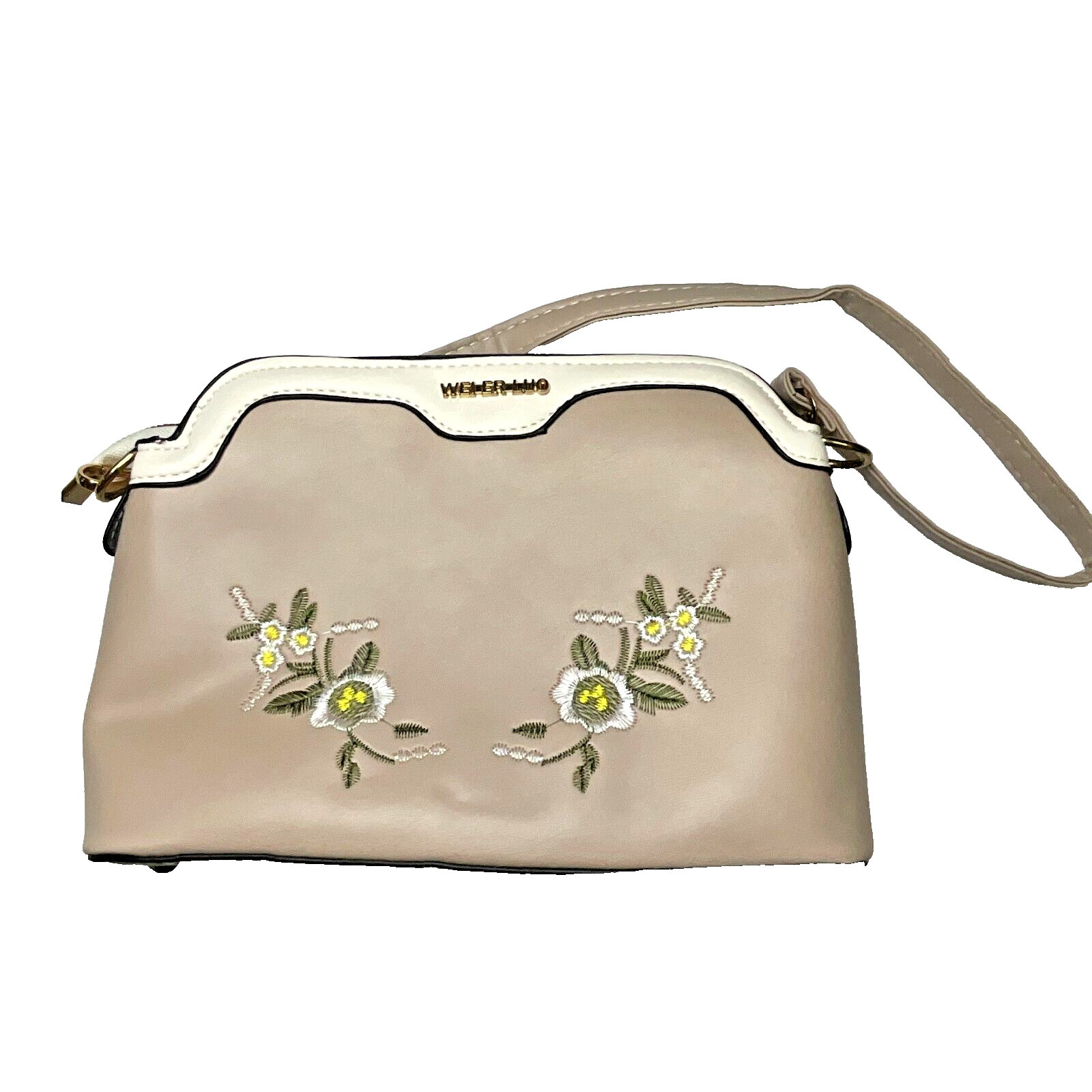 Women’s Floral Embroidered Crossbody Bag Elegant Shoulder Bag Purse