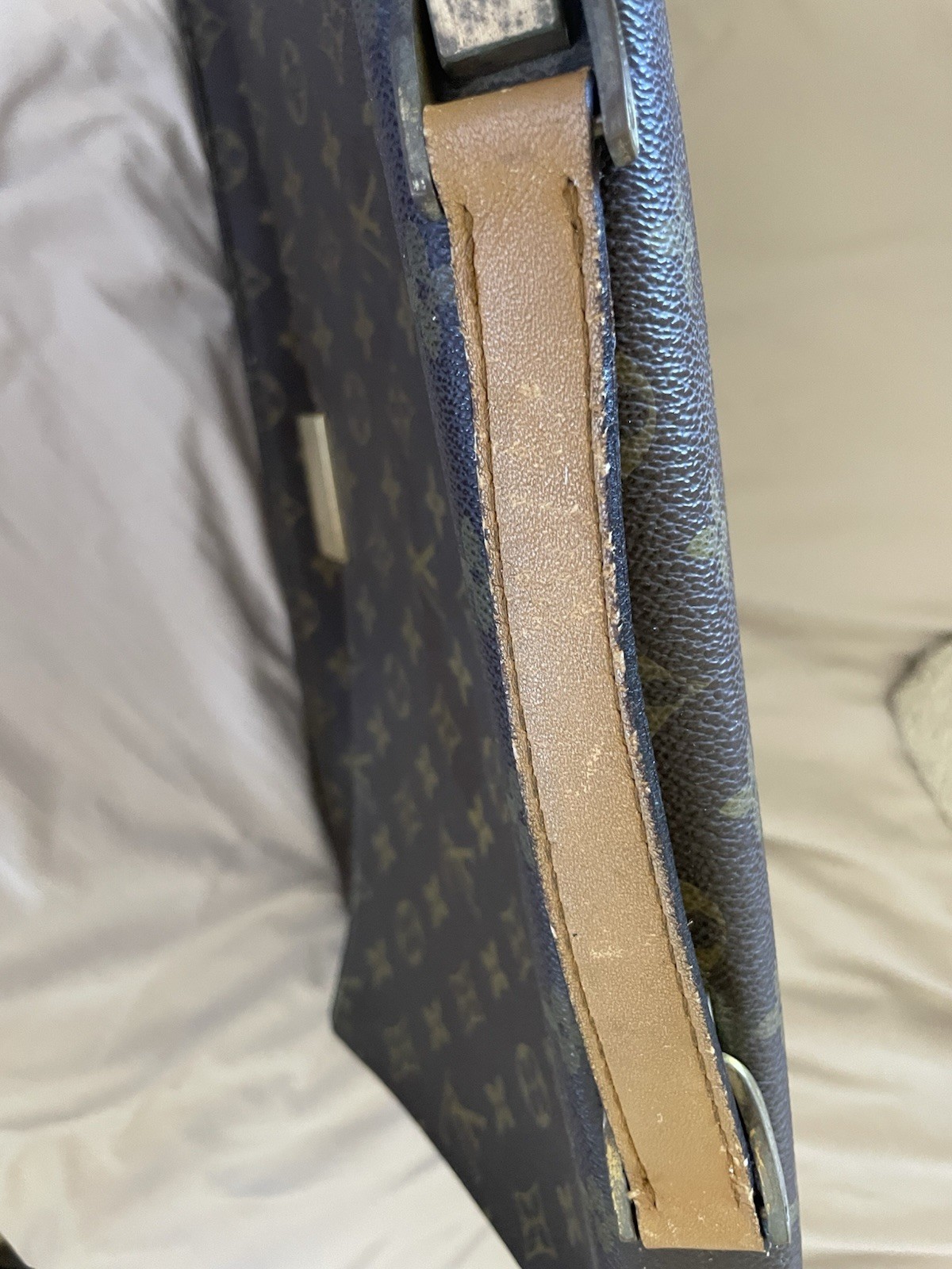 Louis Vuitton Briefcase Brown Leather