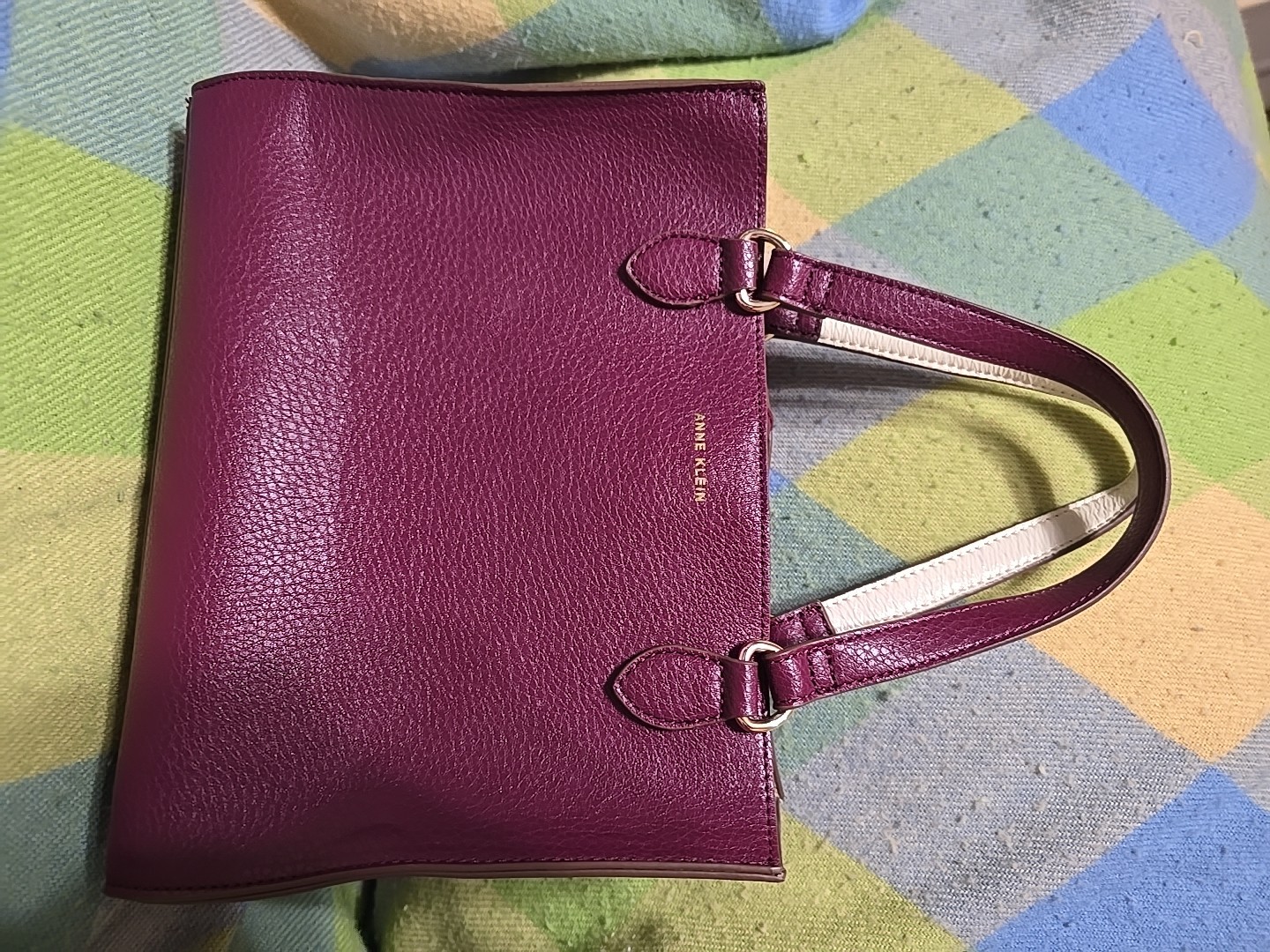 Anne Kline Burgundy Hand Bag Made of 100% Pu (Polyurethane) Leather Purse