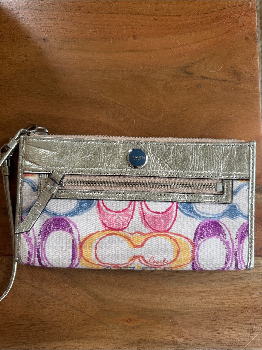 Coach Y2K Poppy Dream C Zippy Wallet Wristlet