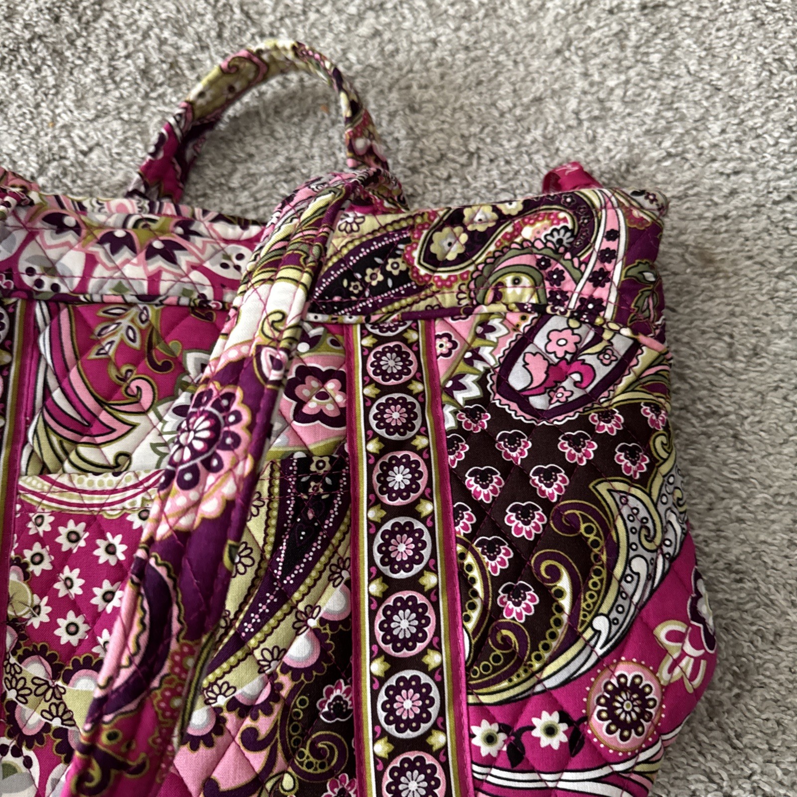 Vera Bradley Mandy Purse Very Berry Paisley Pink Tote Small Shopper 13 x 8 x 4