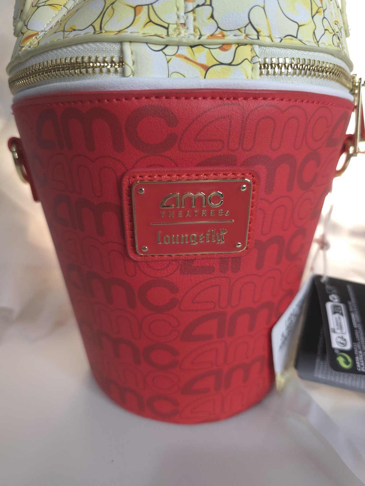 Loungefly AMC Theatres Perfectly Popcorn Red Small Zip Crossbody Bag