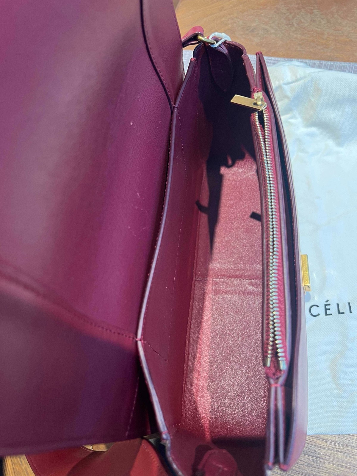 Celine Pre-Owned Authentic Backpack Beige Cowhide Free Tracked Shipping Beige