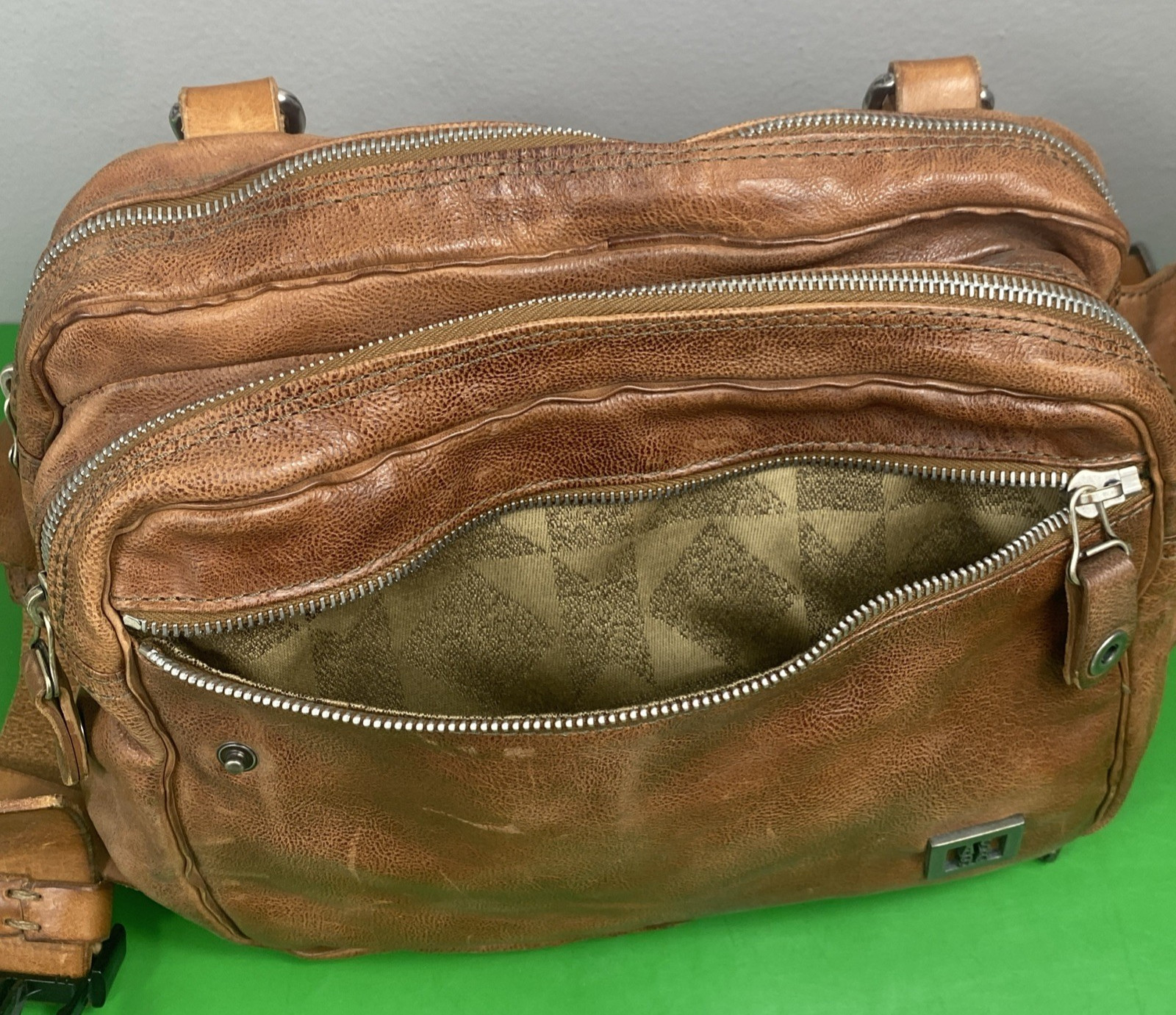 RARE VHTF A.S. 98 Brewer Backpack Brown Distressed Leather Medium Size