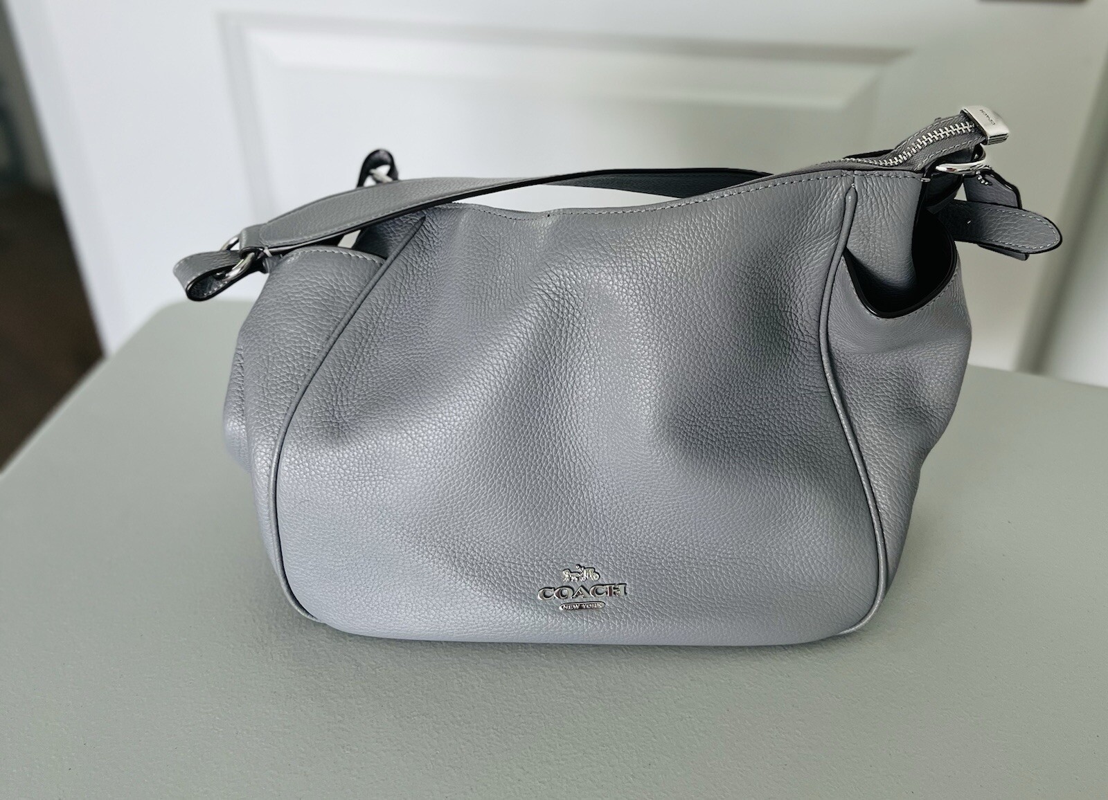 Coach Pebble Leather Rori Shoulder Bag C2853 Periwinkle