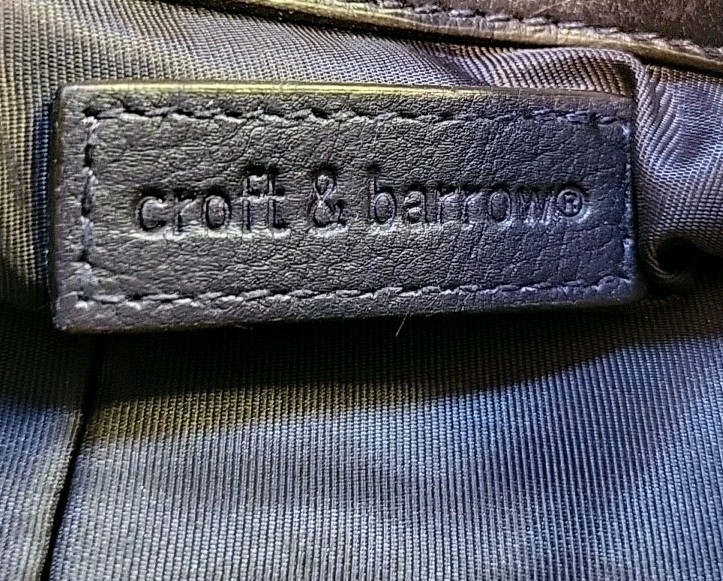 Croft And Barrowe Deep Purple Leather Shoulder Purse 13 X 8 In