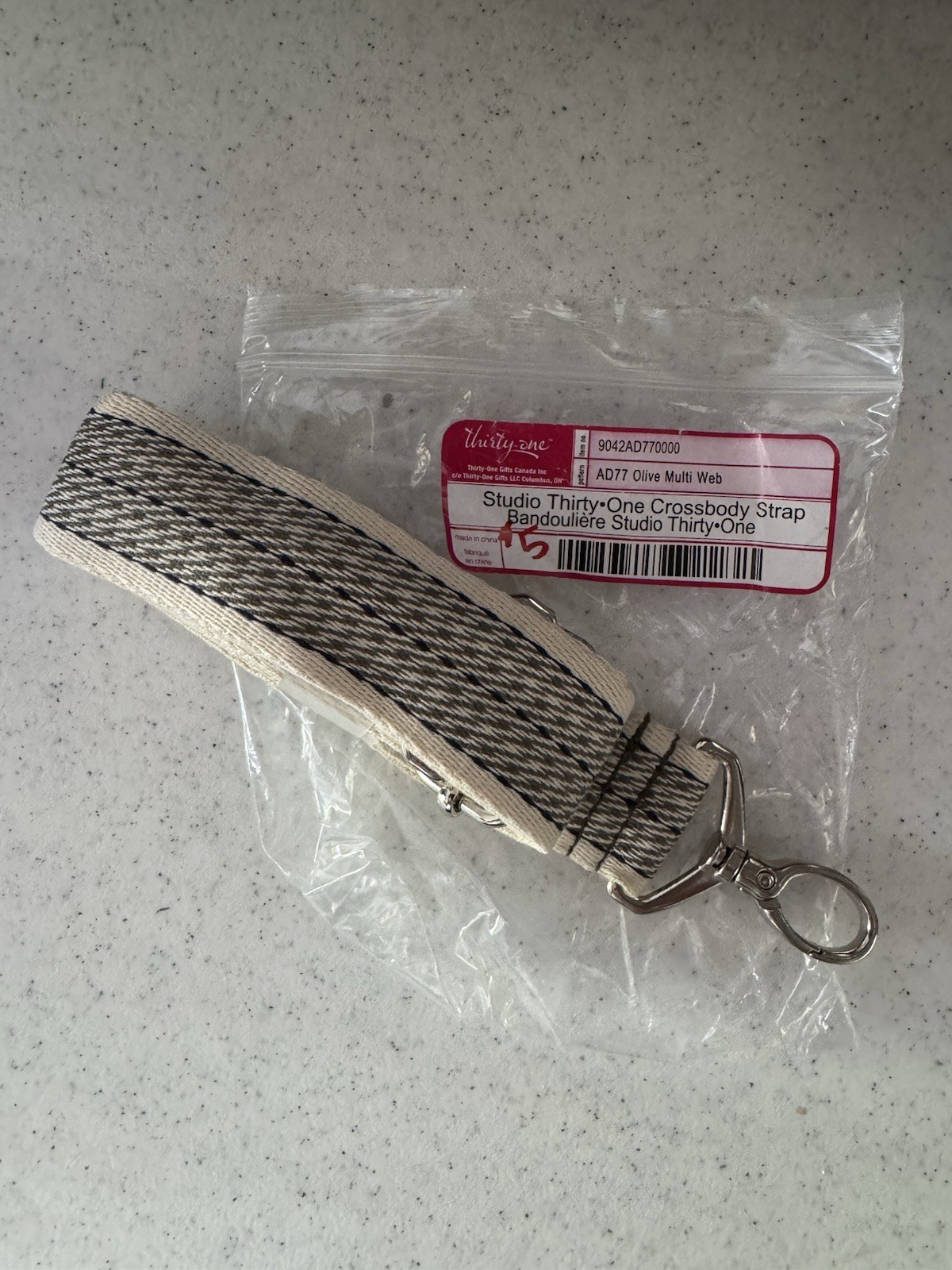 Studio Thirty One Crossbody Adjustable Purse Strap Olive Multi Web AD77