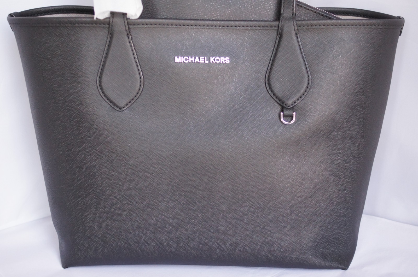 New Michael Kors Women’s Tote Saige Reversible Bag Black Shoulder Handbag