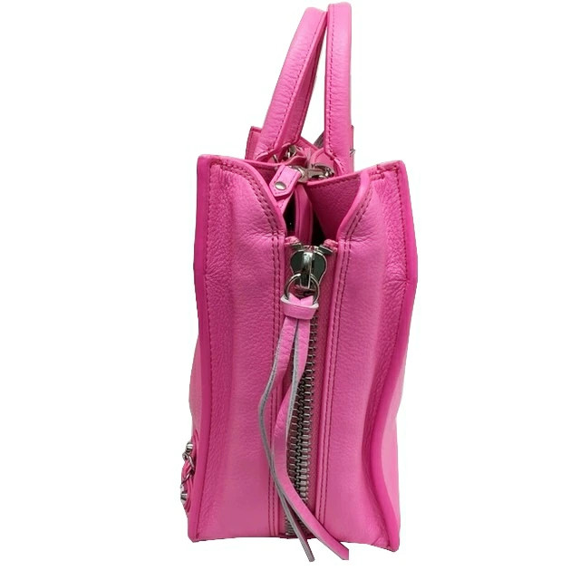 Balenciaga Paper Zip Around Handbag Fluorescent Pink Shoulder Bag Neon Vivid