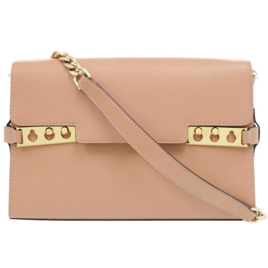DELVAUX Bag: Tempete Beige W21.5H14D4cm w/strap mirror;