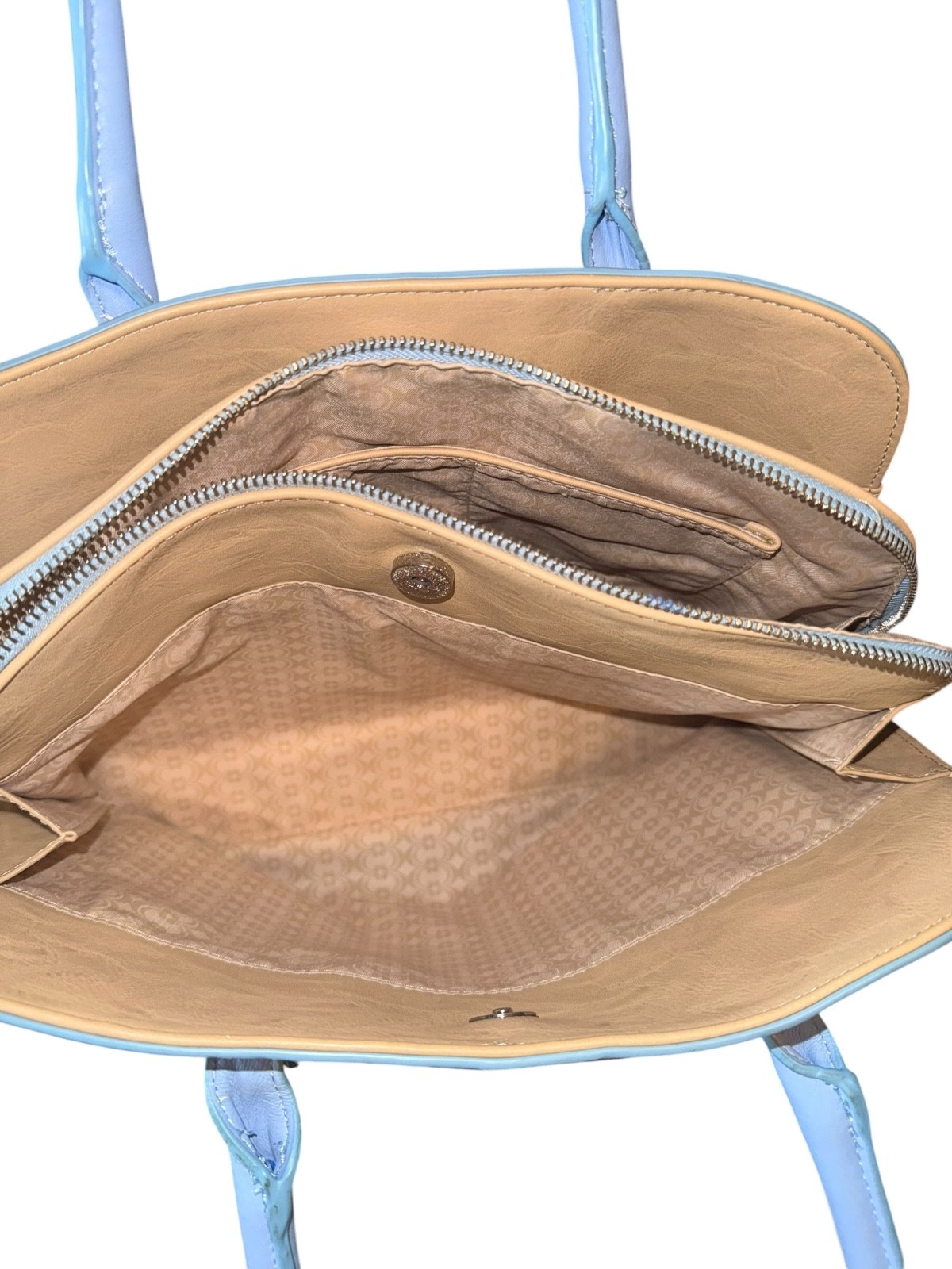 Blue Structured Shoulder Bag
