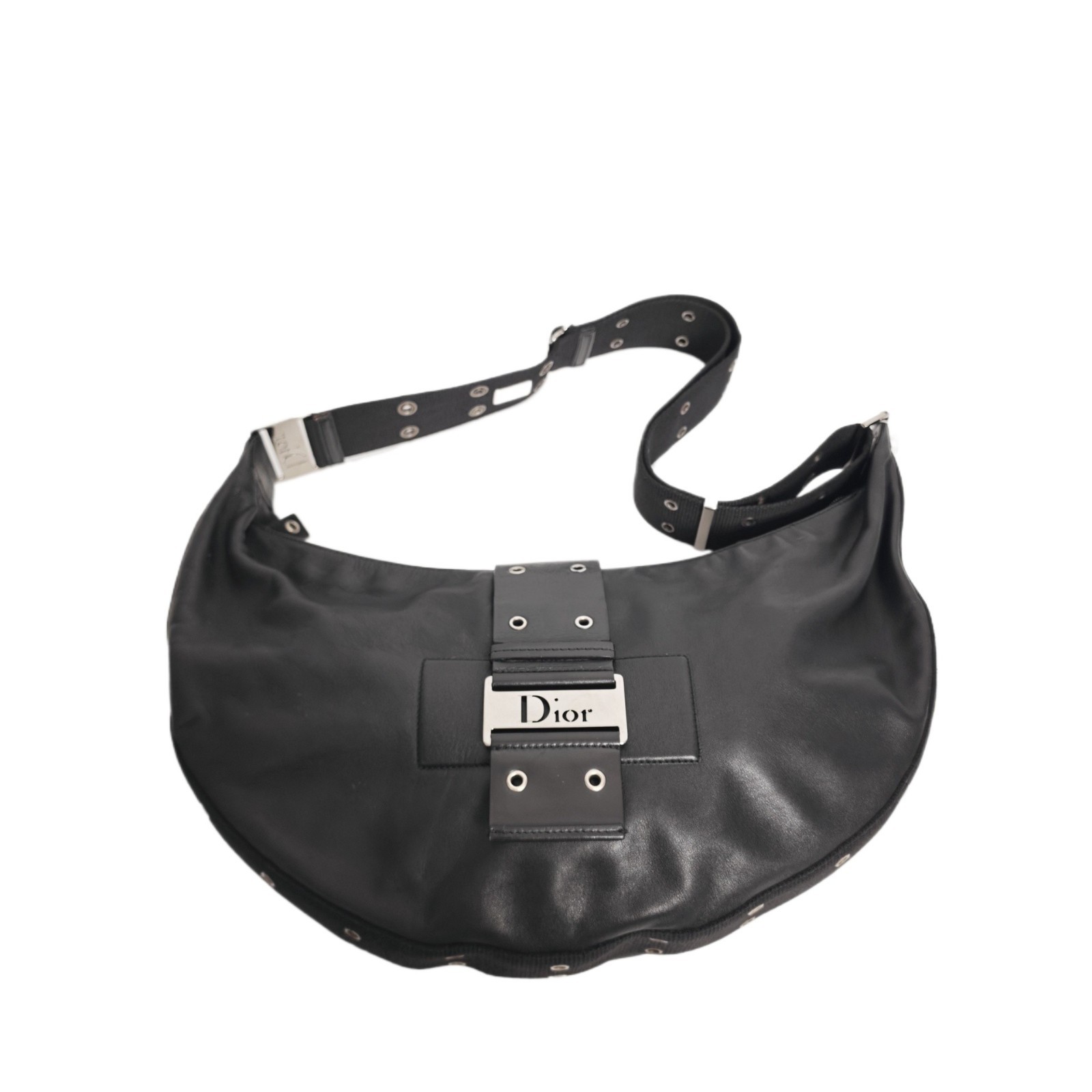Authentic Dior Punk Hobo Leather Hobo Black Silver-Tone eBay AG