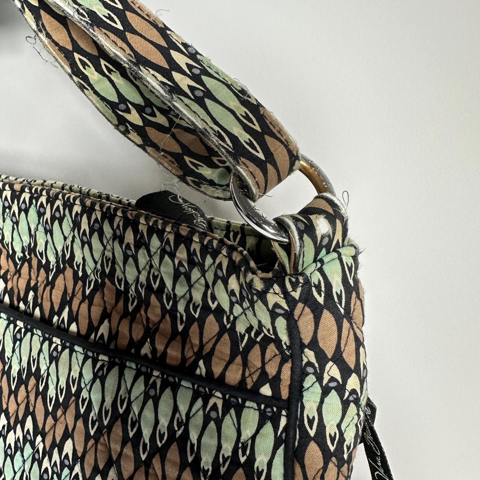 Vera Bradley Sierra Stream Double Zip Mailbag Crossbody With Allover Wear/Dirt
