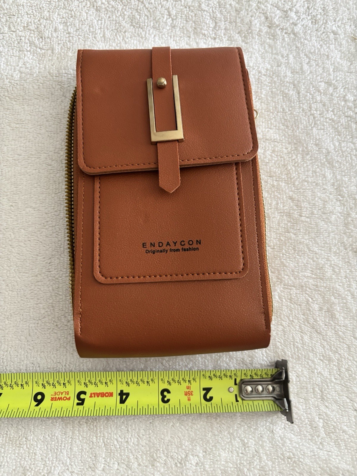 NWT Endaycon Touchscreen Crossbody Phone Bag Wallet – Camel Brown