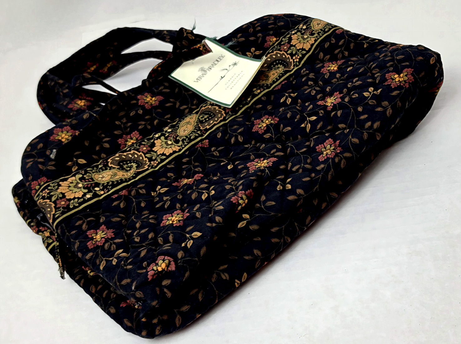 Vera Bradley Essential Travel Organizer in Cotton Black Walnut 1999