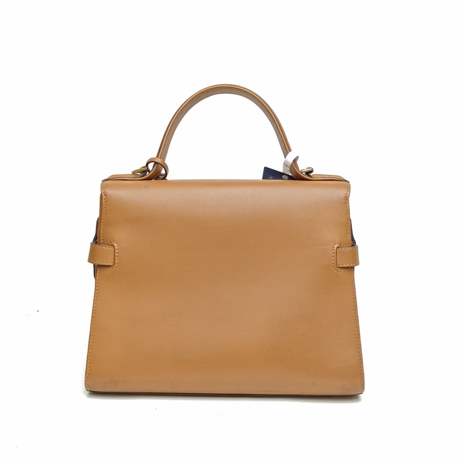 DELVAUX Tempete Medium 27.5cm Brown Calfskin Shoulder Bag