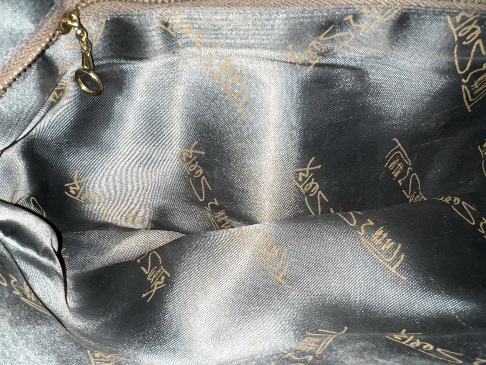 VTG Ruth Saltz 70s Clutch Wristlet Premium Dark Brown Leather Large Cougar Head