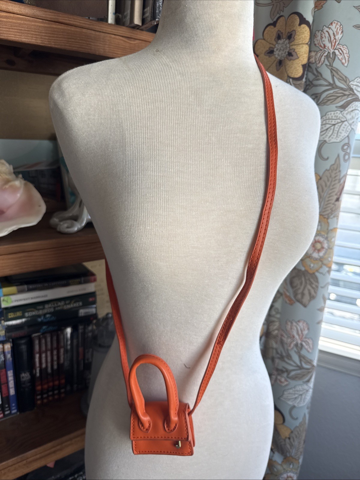 Jacquemus Le Chiquito Micro Mini Orange Leather Crossbody Bag