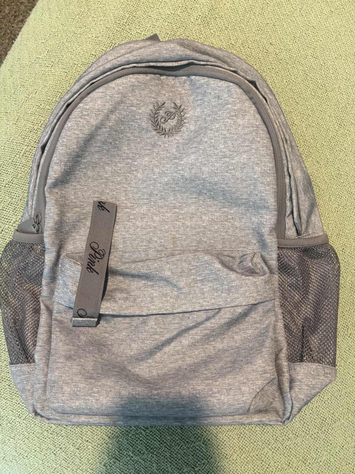 NWOT Victoria’s Secret PINK Ivy Classic canvas backpack bag tote carry gray