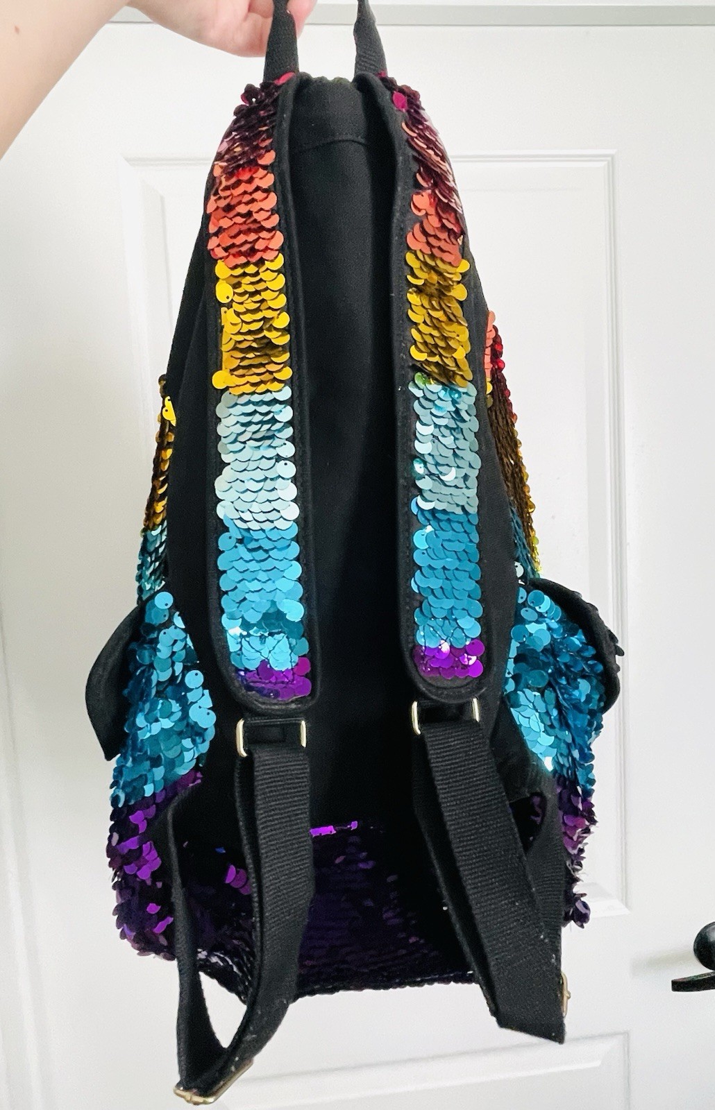 Victoria’s Secret PINK Ombre Rainbow Sequin Backpack Vintage Y2K Limited Edition