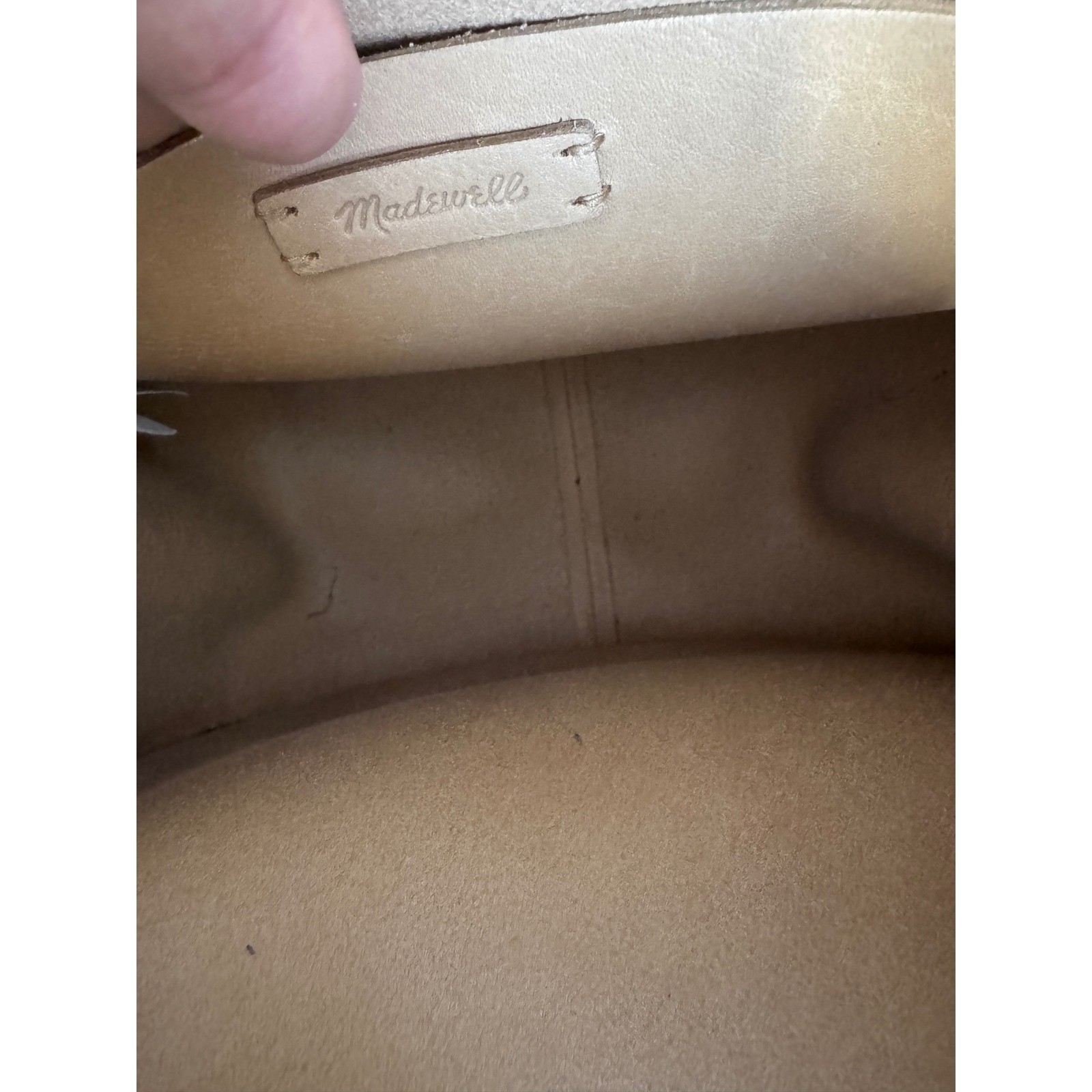Madewell Sydney Crossbody Bag AI573 Tan Leather Tote Shoulder Bag Magnetic