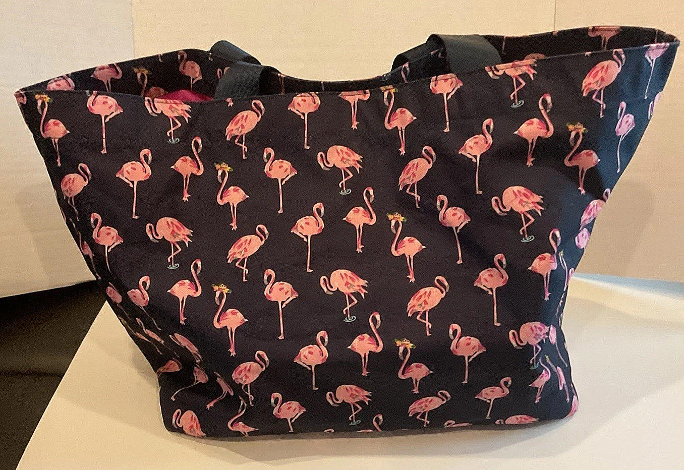 Vera Bradley Flamingo Fiesta Extra Large Vera Tote Bag