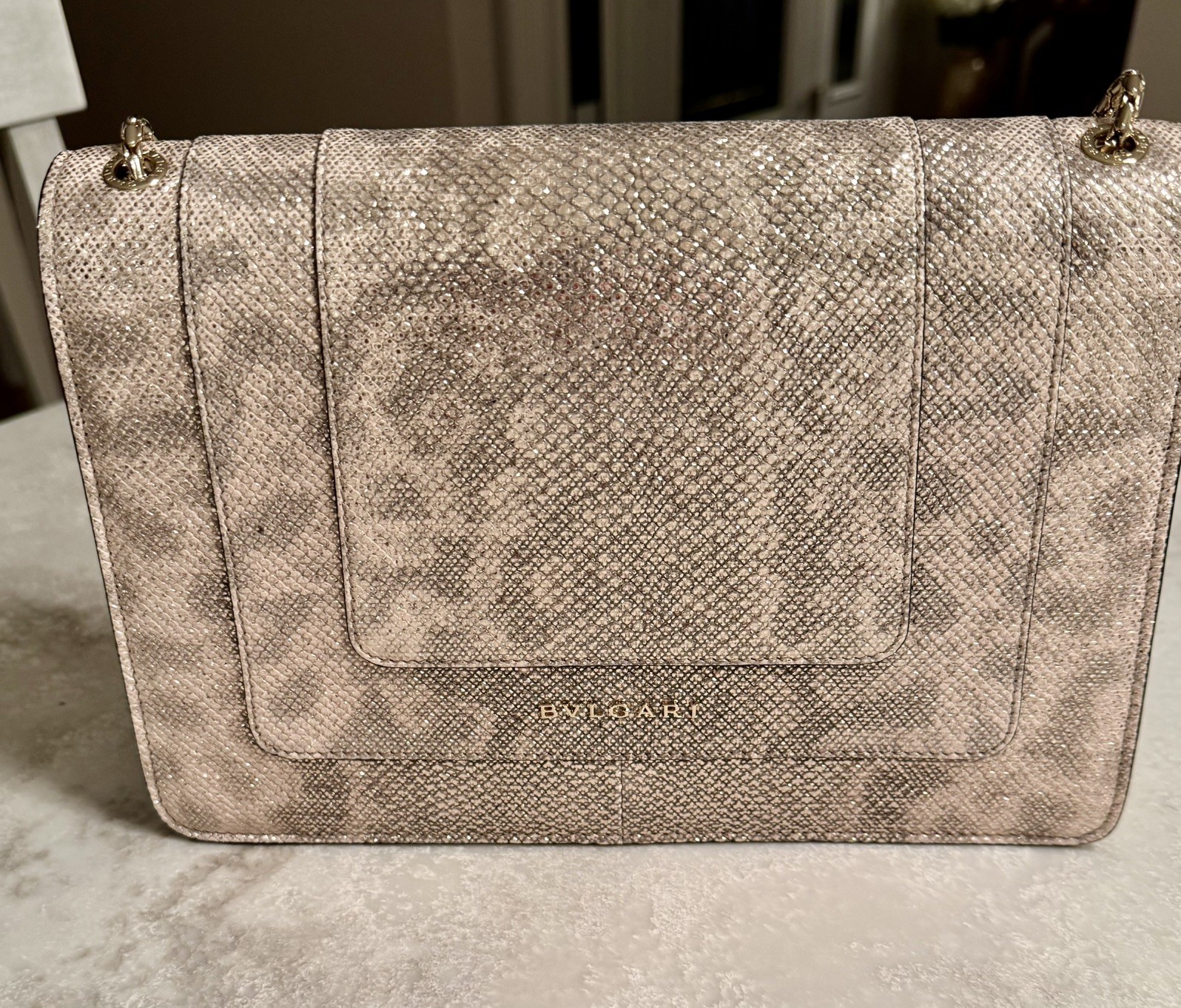 BVLGARI Serpenti Karung Leather Special Edition Medium Shoulder Bag NWOT