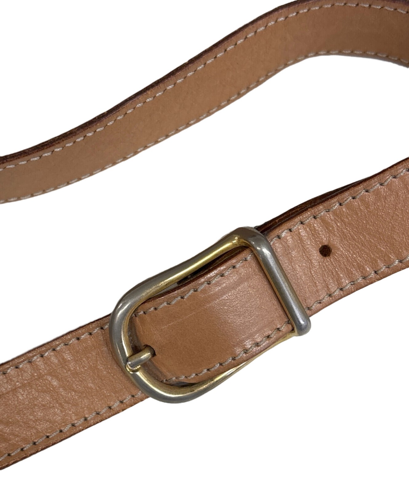 CELINE Macadam Brown Shoulder Bag M13 Women Crossbody Leather Vintage Style