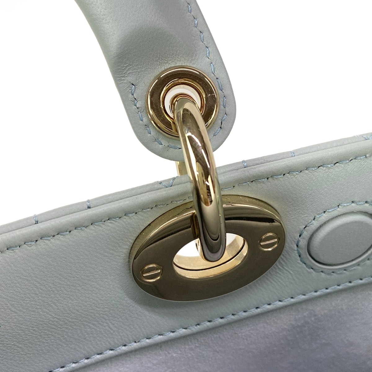 DIOR/ChristianDior Lady D-Joy Bag Small/Lady D-Joy Light Blue Lambskin Handbag