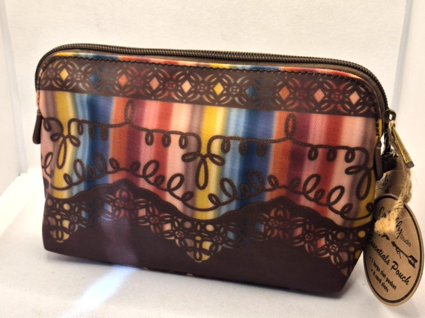 Catchfly Studio Women’s Essentials Pouch / Wristlet – Multi-Color Pattern – NWT