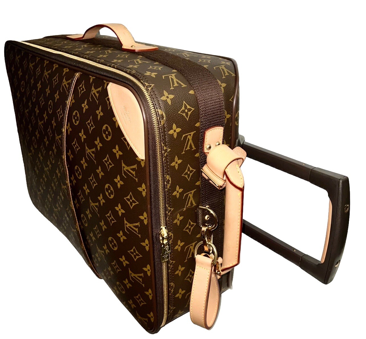 Louis Vuitton Pegase 55 cm Suitcase Bag w/ Name Tag Garment Dust-bag Coa
