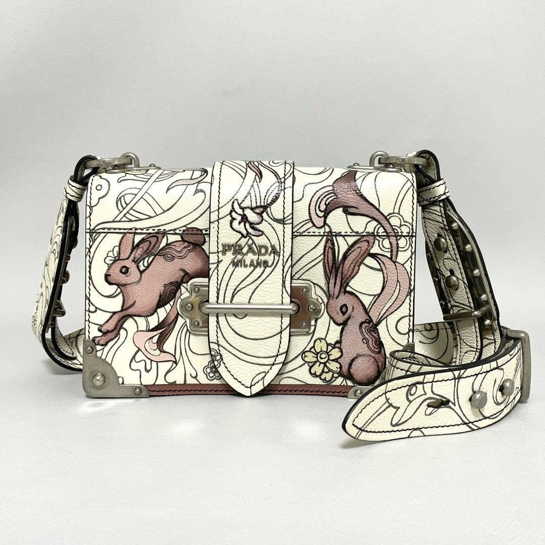 PRADA 2018 James Jean Cahier Rabbit Print Shoulder Bag 20×14×7cm Rare Edition