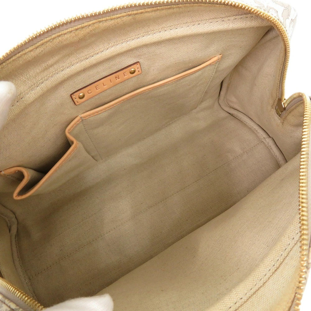 Celine Saddle Horse Pattern PVC / Leather Gray / White / Beige Women’s #LTB1481