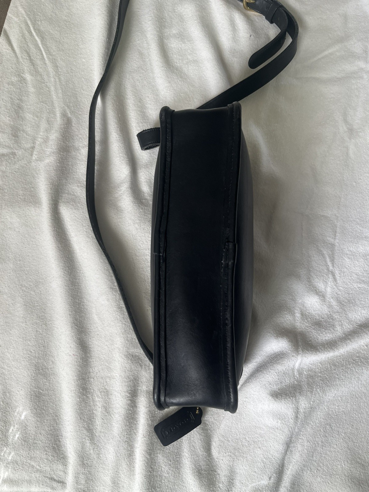 black coach bag leather 10in*2.5in*6in