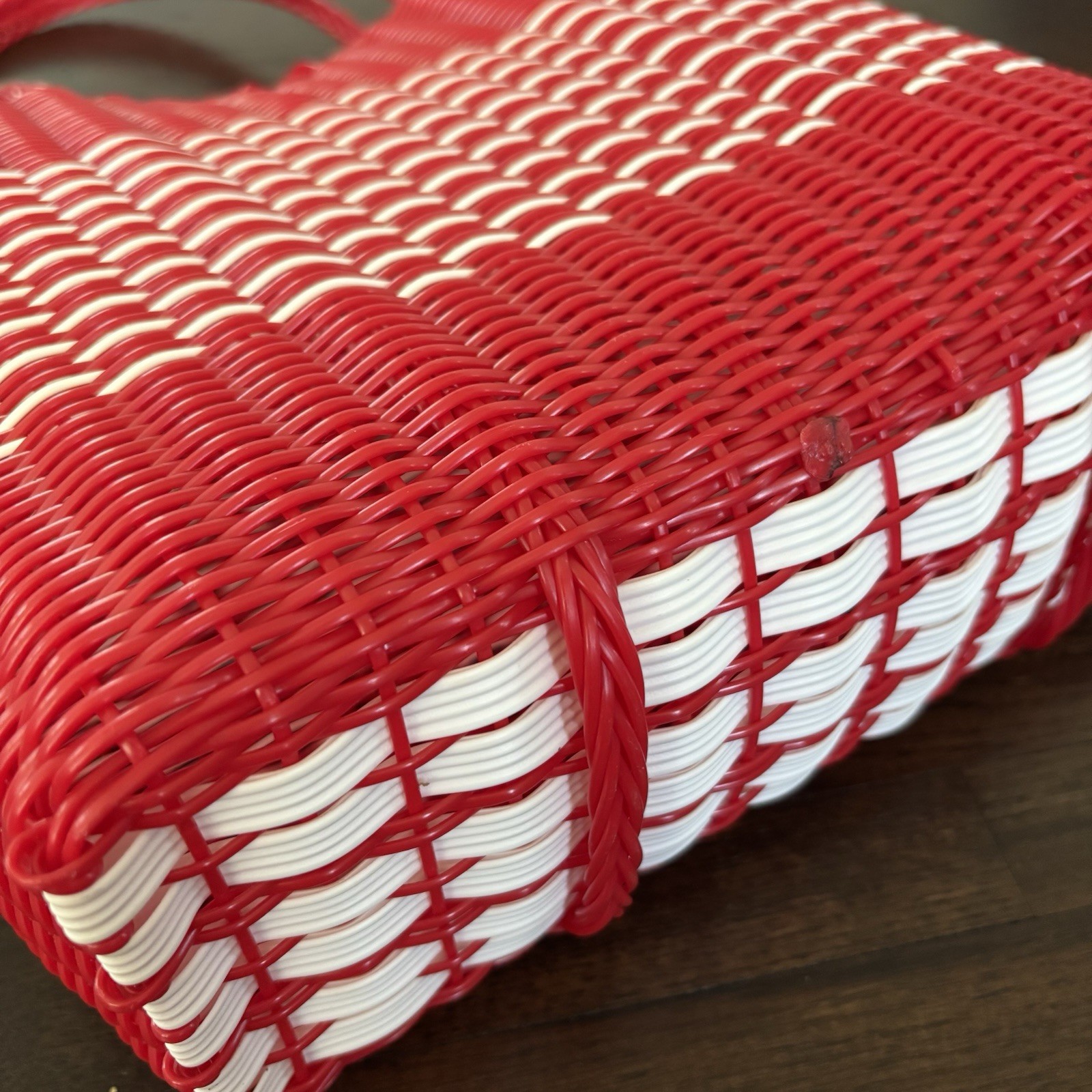 Handwoven Tote Bag Recycled Plastic Eco-Friendly Market Beach Bag Handmade Gift